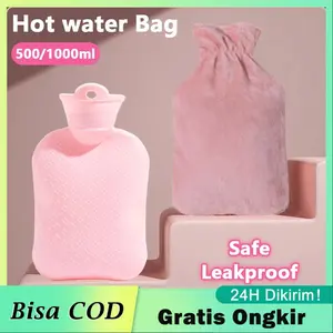 Hot Water Bag 500ml/1000ml / Kantong Kompres penghangat Air Panas Dingin Hot Water Bag Penghangat Perut
