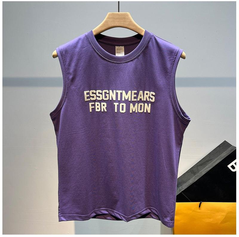 Product Introduction of Men's Clothing Men's Sports Fitness Vest Men's Summer Internet Celebrity Sleeveless T-Shirt Men's New American Style Printed Fashion Tank Top 7