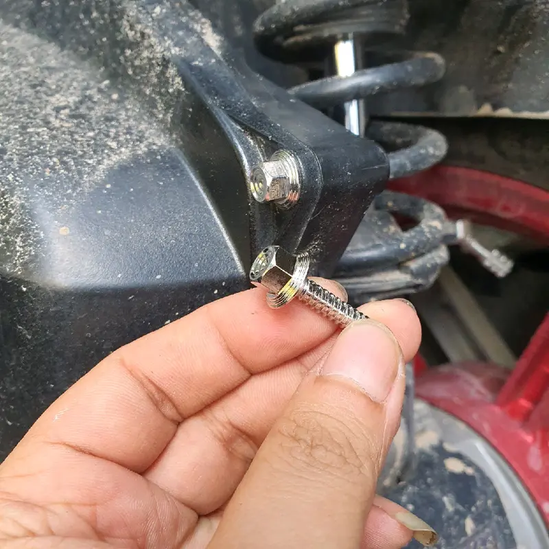 Giá 1 con - Ốc inox gắn pô e Size 5li xoắn dài 2.3cm dùng gắn ốp pô và dàn áo xe Ya Phụ Kiện Phụ Tùng Cao Su 4