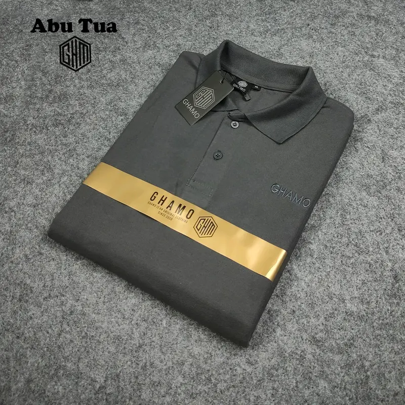 Kaos Krah Polo Pria /Kaos Kerah Pria Katun Polo Ghamo Baju Distro Slim Fit Motif Pendek Panjang Atasan 1