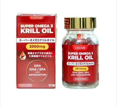 Thực phẩm hỗ trợ nhuyễn thể Super Omega 3 Krill Oil 2000mg Eikenbi (60V)