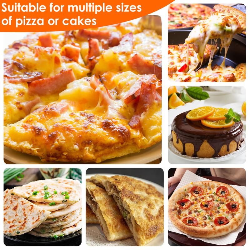 Stainless Steel Pizza Peel Metal Round Pizza Paddle Pizza Spatula with Wood Handle Cake Lifter Transfer Tray Pizza Shovel for Baking Homemade Pizza and Bread or Cheese Serving Tray 13.2x6.5inch Pp9kA 3