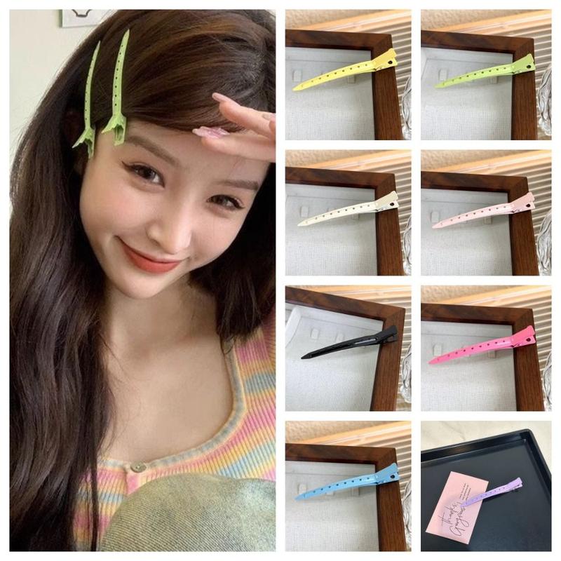 Product Introduction of Beauty Ice Cream Color Hairdressing Hairpin Hair Locating Clip Hair Styling Tools Traceless Duckbill Clip Curl Hair Clip Barrettes Headwear Metal Hair Clip Styling Tools 8