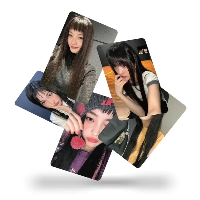 Thẻ Lomo Laser 3d, ILLIT, 50-55 cái / hộp, Thẻ ảnh Album SUPER REAL ME, WONHEE Solo, YUNAH, MINJU, MOKA, IROHA, Bưu thiếp 3d, Đang Giảm Giá, JY 5