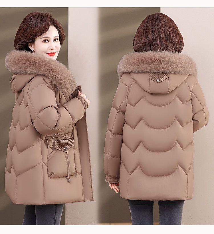 Product Introduction of Áo Khoác Mùa Đông, Dành Cho Phụ Nữ Trung Niên, Lót Lông Cừu, Dày Dặn, Áo Khoác Độn Bông, 40 Đến 50 Tuổi, Phong Cách Phương Tây, Áo Khoác Độn Bông Xuống Top Women Jacket 24