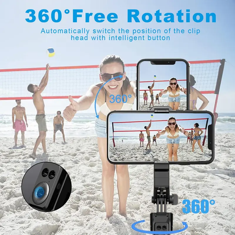 Auto Face Tracking Phone Holder, 360° Rotation Face Body Phone Tracking Tripod, Smart Shooting Camera Mount for Live Vlog Streaming Video, Selfie 6