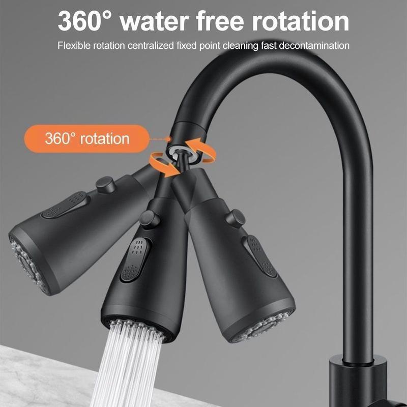 Kitchen 360 Rotation Sink Faucet 3 Mode Universal Splash-proof - TikTok ...