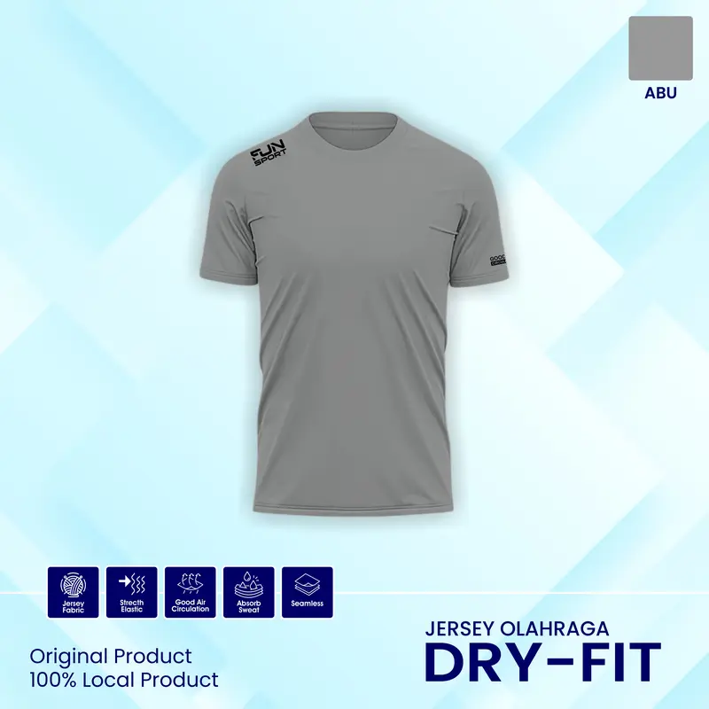 Baju Satisfy Running Kaos Unisex DryFit Anti Bau, Untuk Lari, Gym, Olahraga Pria Wanita Sport 6