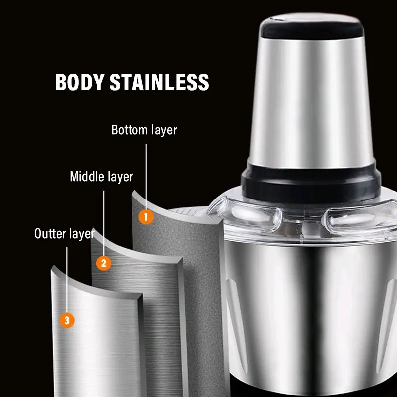 Blender Daging Stainless Steel 2 Liter Meat Grinder / Blender Daging Kapsul Capsule 4