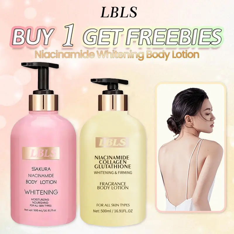 【BUY 1 TAKE 1】LBLS Niacinamide Body Care Set Collagen Glutathione + Sakura Whitening Firming Body Lotion 500ML Daily Moisturizing Smooth Skin Whitening Brightening