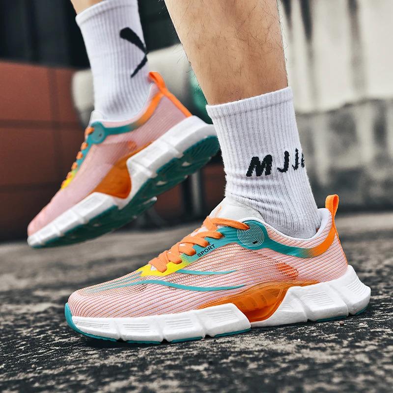 2024  Custom Men Casual Sports Sneakers Mesh Blank Carbon Fiber Sole Marathon Jogging Running Walking Shoes for Women Trainers Runner_voghion.com
