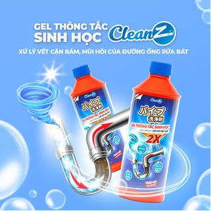 Gel Thông Tắc Sinh Học CLEANZ, Thông Tắc Hòa Tan Dầu Mỡ, Làm Sạch Đường Ống, Bồn Rửa Mặt, Chậu Rửa Bát, Khử Mùi Tanh Hôi