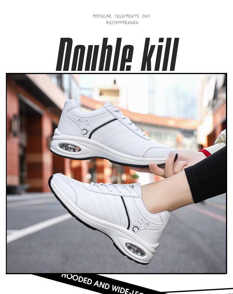 Product Introduction of Swcon high quality Korean fashion shoes for women running sport white black rubber shoes for ladies hiking casual loafers low cut doll flat shoes jogging sneakers for women on sales original latest brand 2022 # HJ-L825414 2