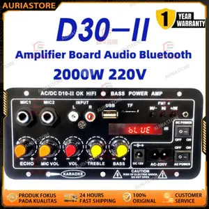 8-12 Inci 2000w Amplifier Board Audio Bluetooth USB Radio TF DIY Subwoofer D30 D10 Karaoke Power Stereo Bass Audio Karaoke FM Papan