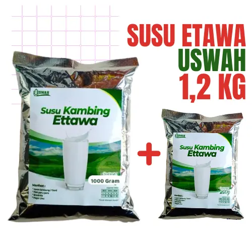 Susu Etawa Uswah Bubuk 1,2 KG + Bidara & Kelor untuk Kesehatan Tubuh - Milk 2