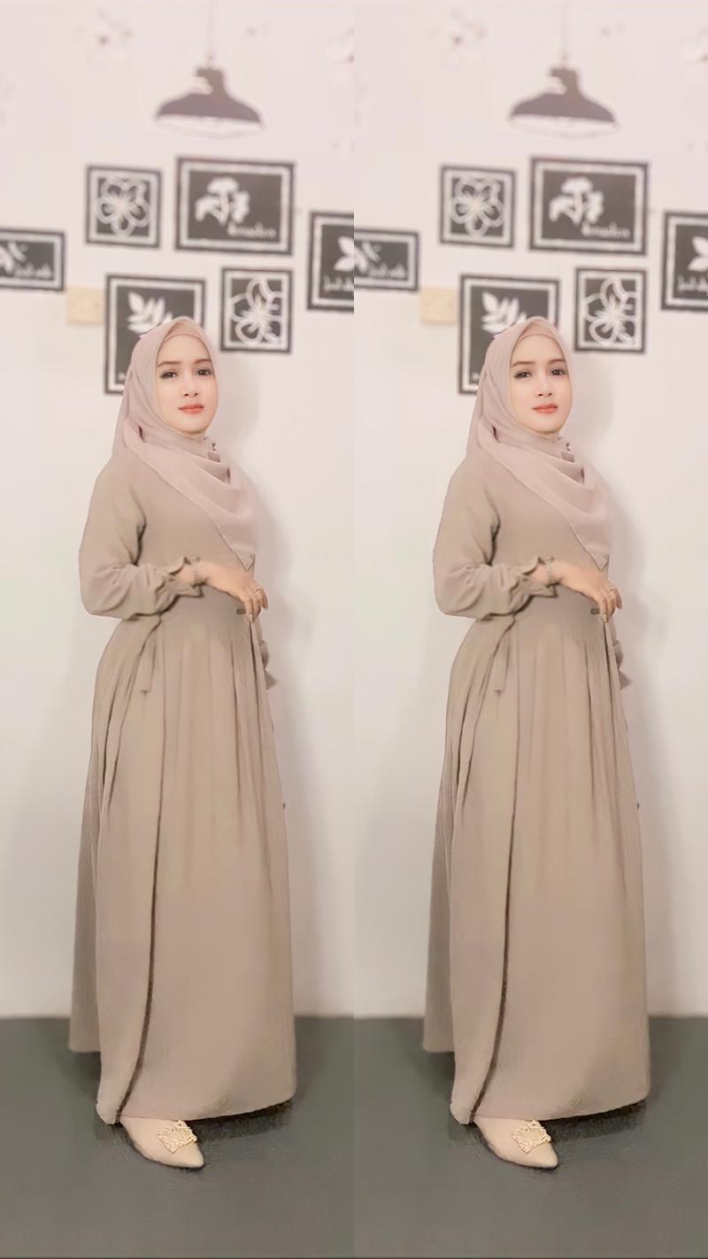 Product Introduction of Mila Dress Jumbo Ld 120 Dress Wanita Cringkel Airflow Busui Frendly 4