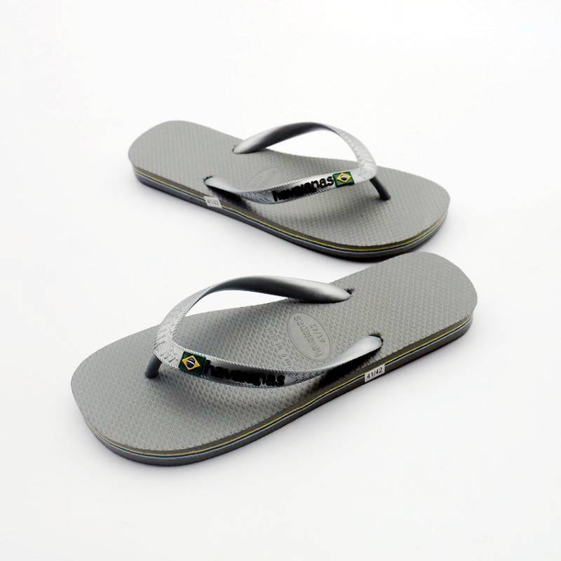 Hot Sale · Summer Havana Solid Color Series Men's Slippers havaianas Waterline Three-Color Rubber Anti-Slip Flip-Flops High Quality Fashionable 5