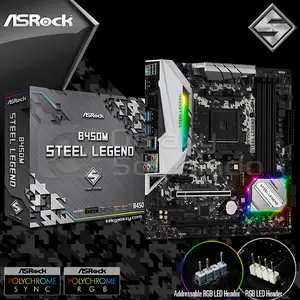 Asrock B450M Steel Legend - AM4 Addressable RGB support