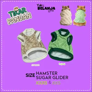 Baju Sugar Glider / Hamster Kaos Tikar Pandan Tank size XXS dan XXXS | Yuk Belanja Gaes!