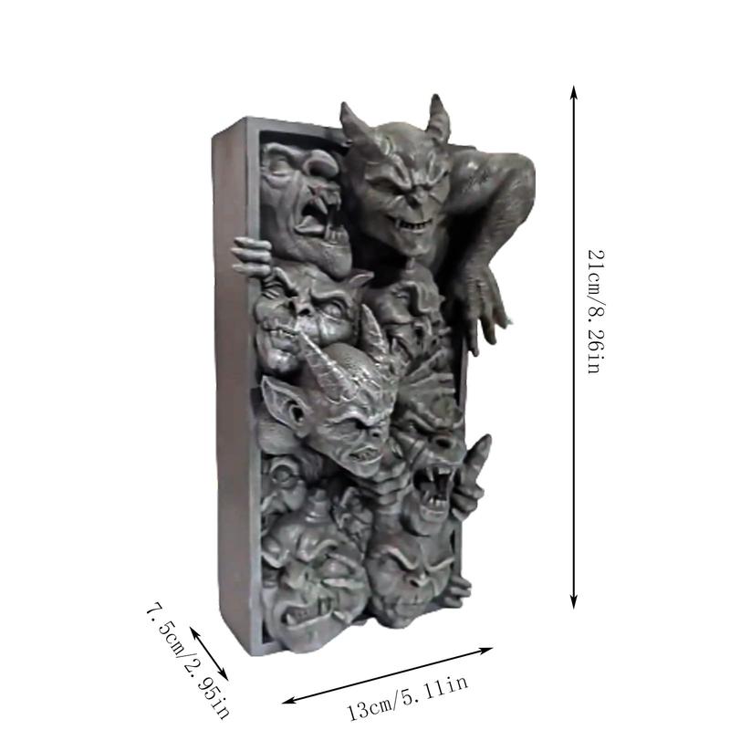 Product Introduction of Horror Monster Resin Ornament, 1 Count Creative Monster Resin Statue, Decorative Ornament for Home Office Desk, Home Decor, Room Decor 1