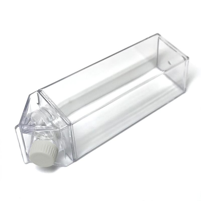Milk Box Water Bottle (1 Piece), Milk Craton Bottle, 500ml/17.6oz Square Plastic Milk Bottle 5