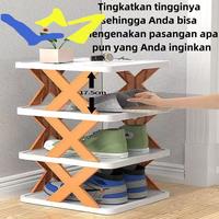 Gambar Rak sepatu X tempat rak sepatu susun rak sendal tempat sendal rak serbaguna plastic dari LM.officel.store Kota Surabaya 4 Tokopedia