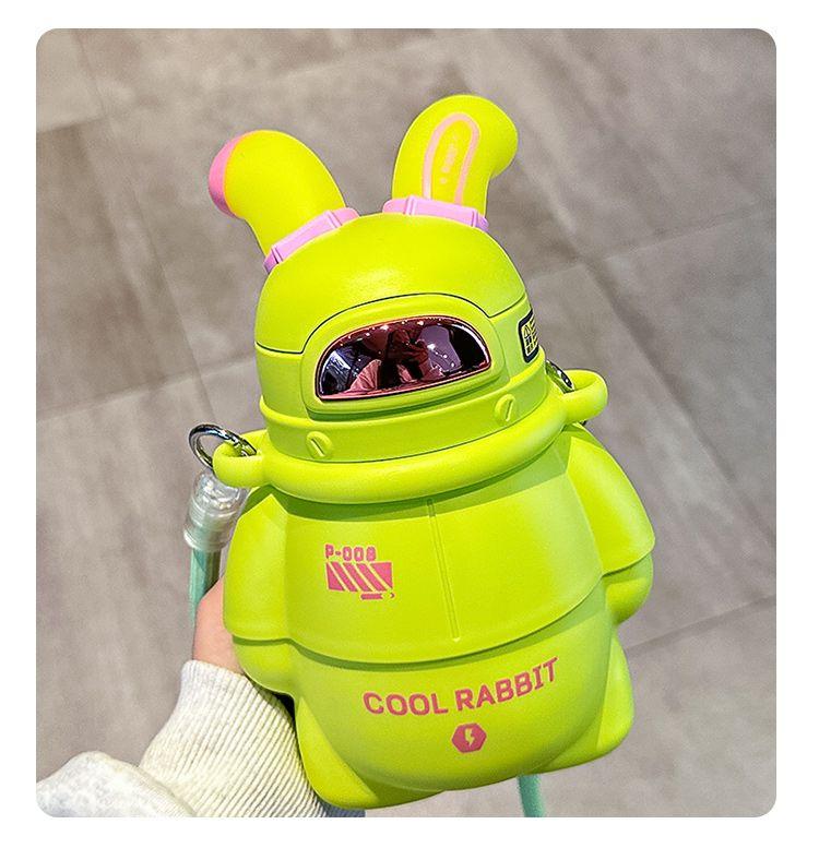 Product Introduction of Space Rabbit Thermos Cup for Girls Good-looking 2023 New 316 Stainless Steel Water Cup Cute Children's Straw Kettle 10