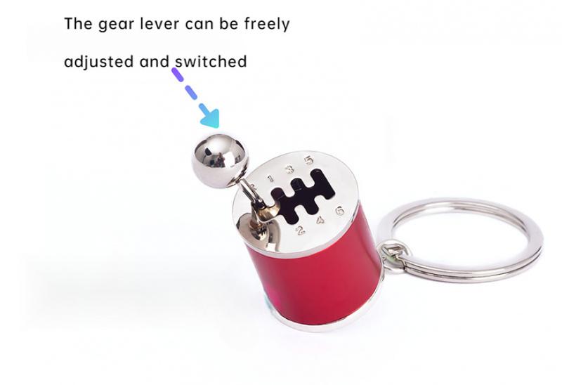 Product Introduction of Car Hanging Gear Keychain, Metal Manual Six-Gear, Movable Shift, Key Pendants 7