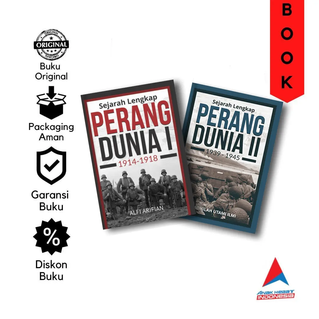 Buku Sejarah Lengkap Perang Dunia 1 : 1914-1918 / Perang Dunia II 1939 - 1945
