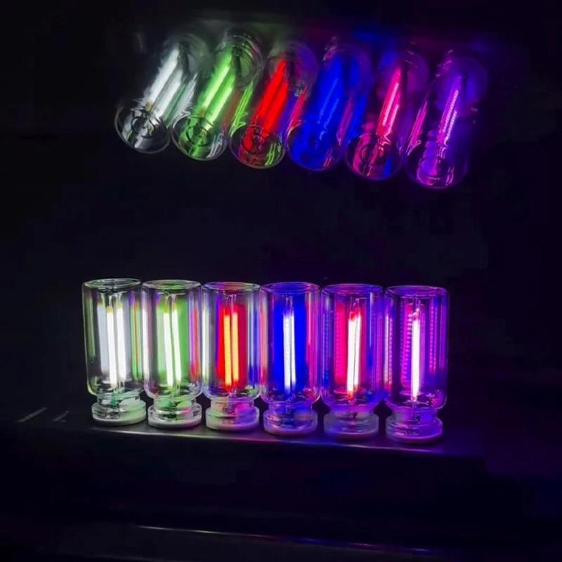 USB Car Atmosphere Light, Touch Dimmable LED Filament Lamp Bulb, Portable Plug and Play Night Light, Decorative Light for Car, Home, Office 2