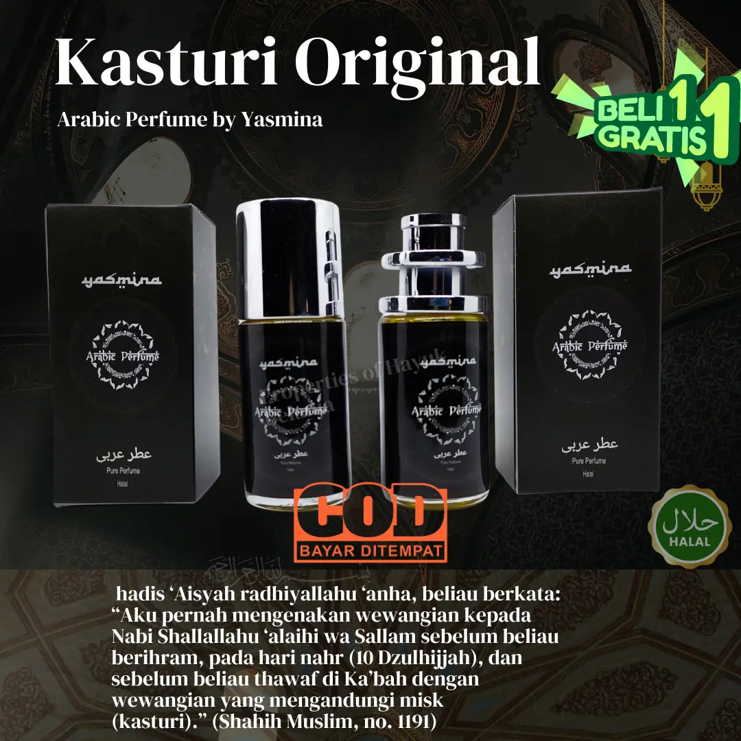 Minyak wangi Kasturi Kijang Original Wangi Tahan Lama  Beli 1 Dapet 2 Halal