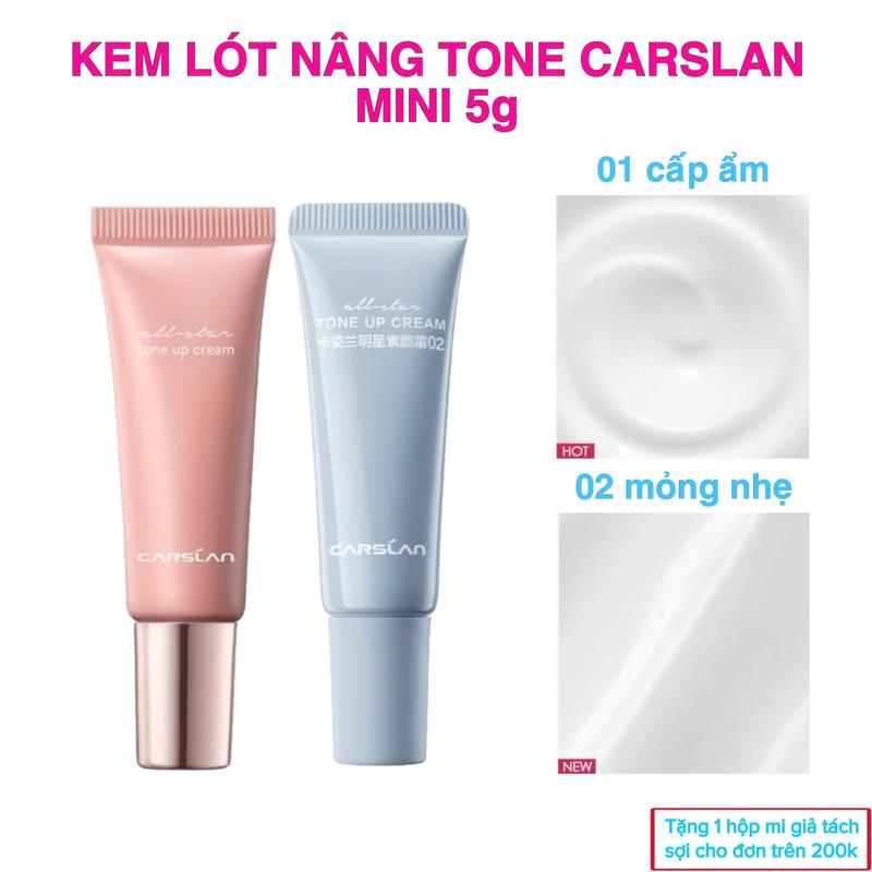 [hàng chính hãng] Kem nâng tone CARSLAN mini 5g, kem lười trang điểm, kem lót che khuyết điểm, nâng tone, make up