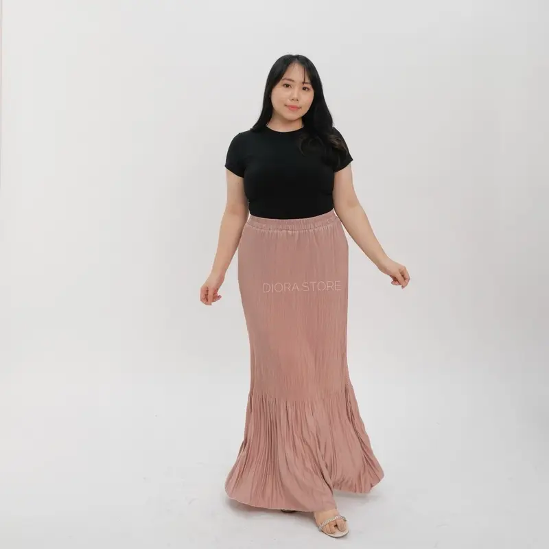 DIORA Rok Plisket Lidi Cabang Super Jumbo / Rok Premium / Rok Plisket / Rok Super Jumbo / Bawahan Wanita / Rok Wanita Muslim 0
