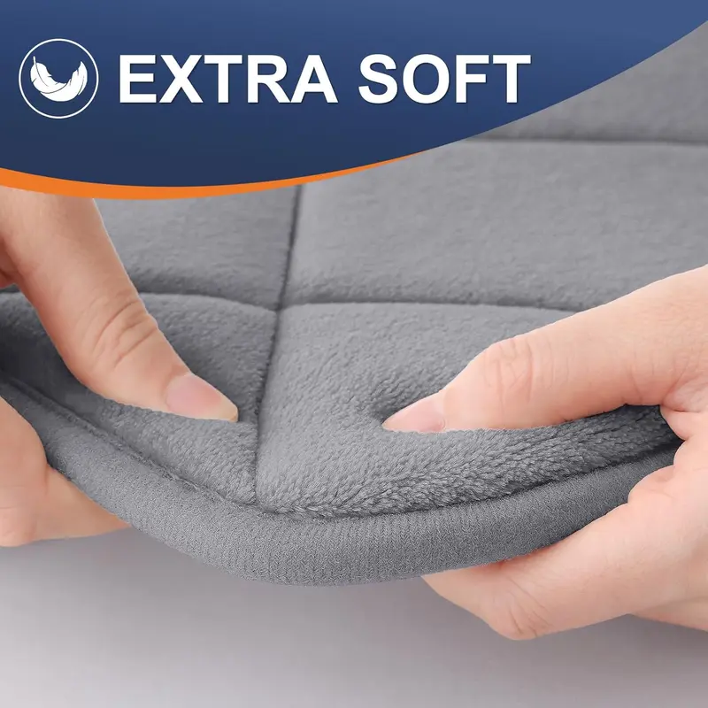Soft Bath Mat, 1 Count Non-slip Bathroom Mat, Water Absorbent Bath Rug for Home Bathroom Dormitory Hotel Salon 4