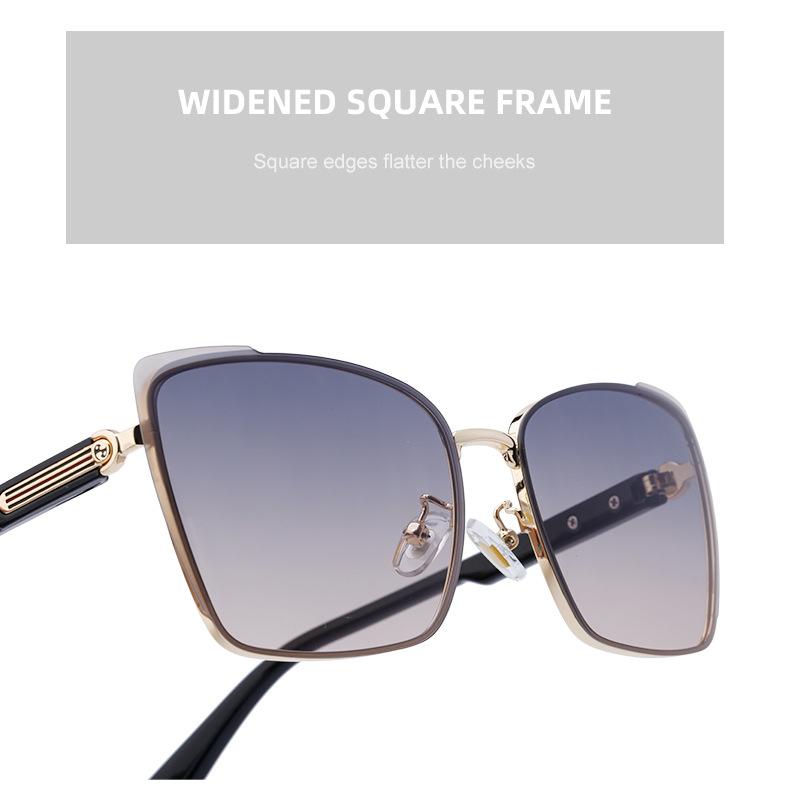 Product Introduction of 2024 New Cats' Eye Sunglasses Women's High Sense Sun-Resistant Sunglasses Personality All-Match Glasses 7