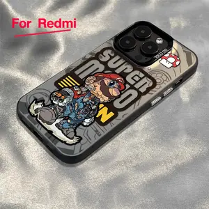 Master mario mekanik case Redmi seri Kompatibel untuk Redmi 9C 12 10C 12C 10 10A 11A 9A 9C Redmi Note 12 11 9 13 10 10s 11s Pro Max 12Pro 11Pro 8 10Pro Pinggiran lembut papan keras Case 001