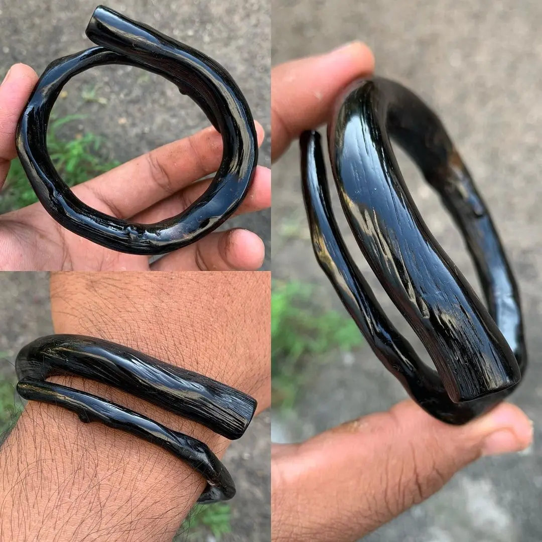 GELANG AKAR BAHAR SERAT HITAM SAZE KELINGKING
