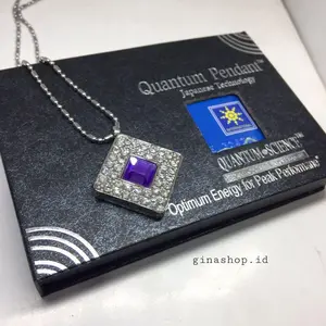 CODKALUNG QUANTUM PENDANT TERBARU PERMATA UNGU Kalung Kesehatan Terapi Asli - Quantum pendant asli - kalung kesehatan bio energi - kalung kesehatan liontin kotak permata ungu - AS