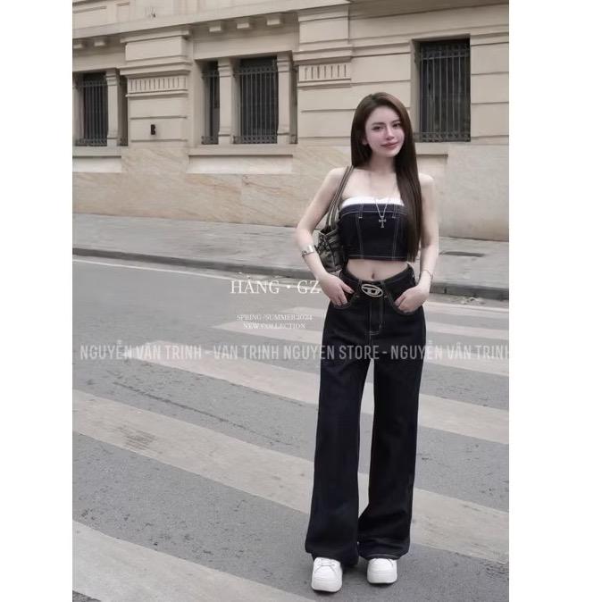  Set yếm quây bò quần xuông chỉ nổi hàng loại 1 cao cấp 