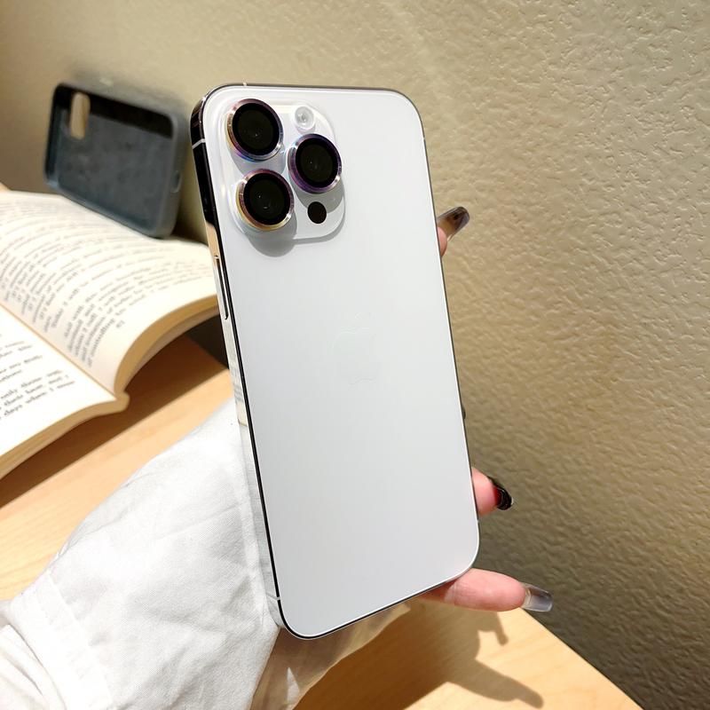 Product Introduction of CD pattern lens film Luminous  Camera Lens Protector for IPhone16 15 14 13 12 11 Pro Pro Max Mini Rear Camera Lens Cover Metal Protector Ring Phones Casing Protection Dustproof 15