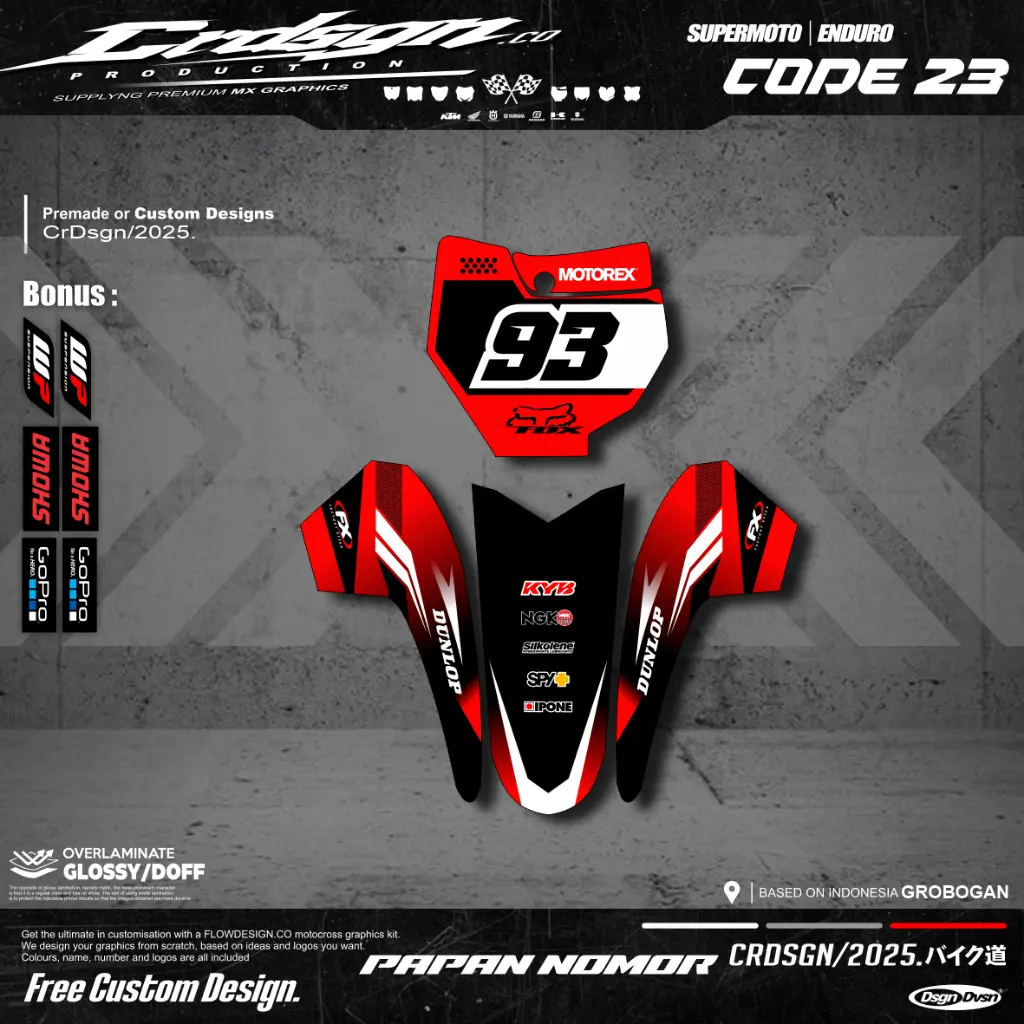 DECAL SPAKBOR jupiter z1 dan papan nomor KTM  bisa request(ONLY STICKER)