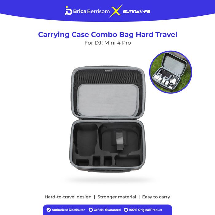Gambar Sunnylife Carrying Case Combo Bag Hard Travel Large Capacity For DJ! Mini 4 Pro Compatible with two Controller RC-N2 and RC 2 Tas Drone - N4P-B698-D dari Brica Berrisom Kab. Tangerang Tokopedia