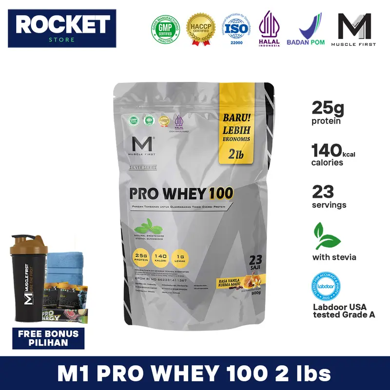 M1 Muscle First Pro Whey 100 2lbs Whey Protein 900gr 23 Serving 1