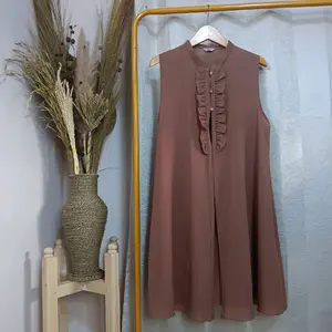 [BISA COD] OUTER KEKINIAN Ld 110 cm pb 100 cm bahan cerutty premium [ aksen 3 kancing rumbai dada]