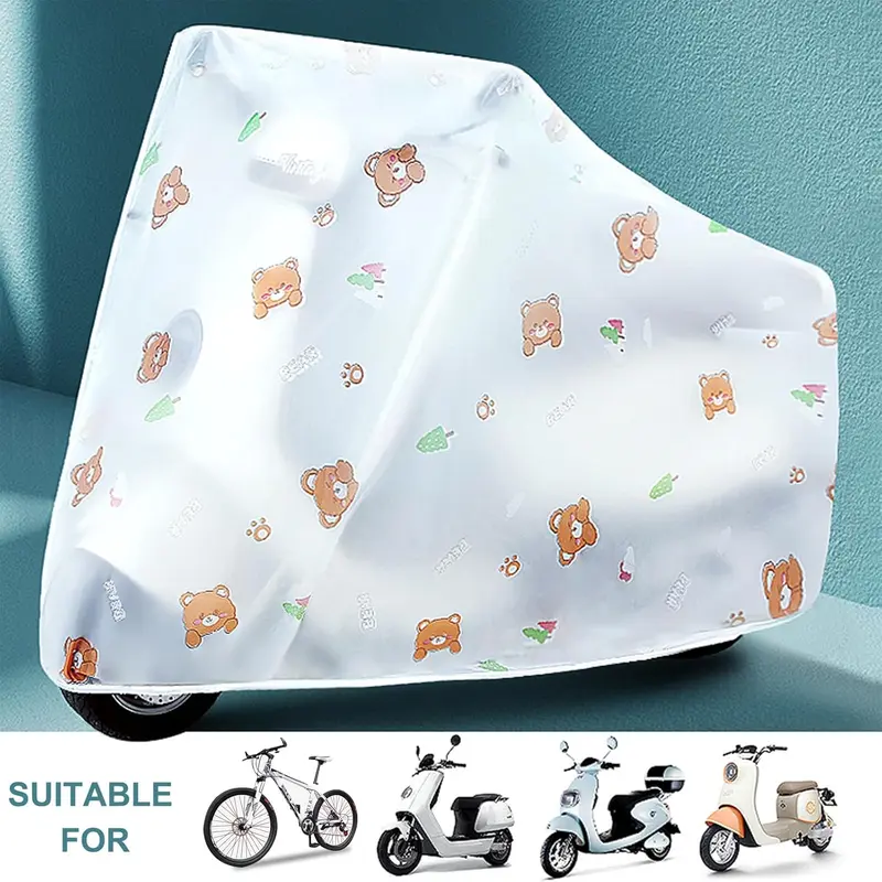 Motorbike Cover, Motorcycle Cover Anti Dust, Motorbike Cover Waterproof Outdoor Soft Lining, Moped Cover with Carry Bag, Motorbike Covers for Outside Storage UV Protector 220x120 cm 3