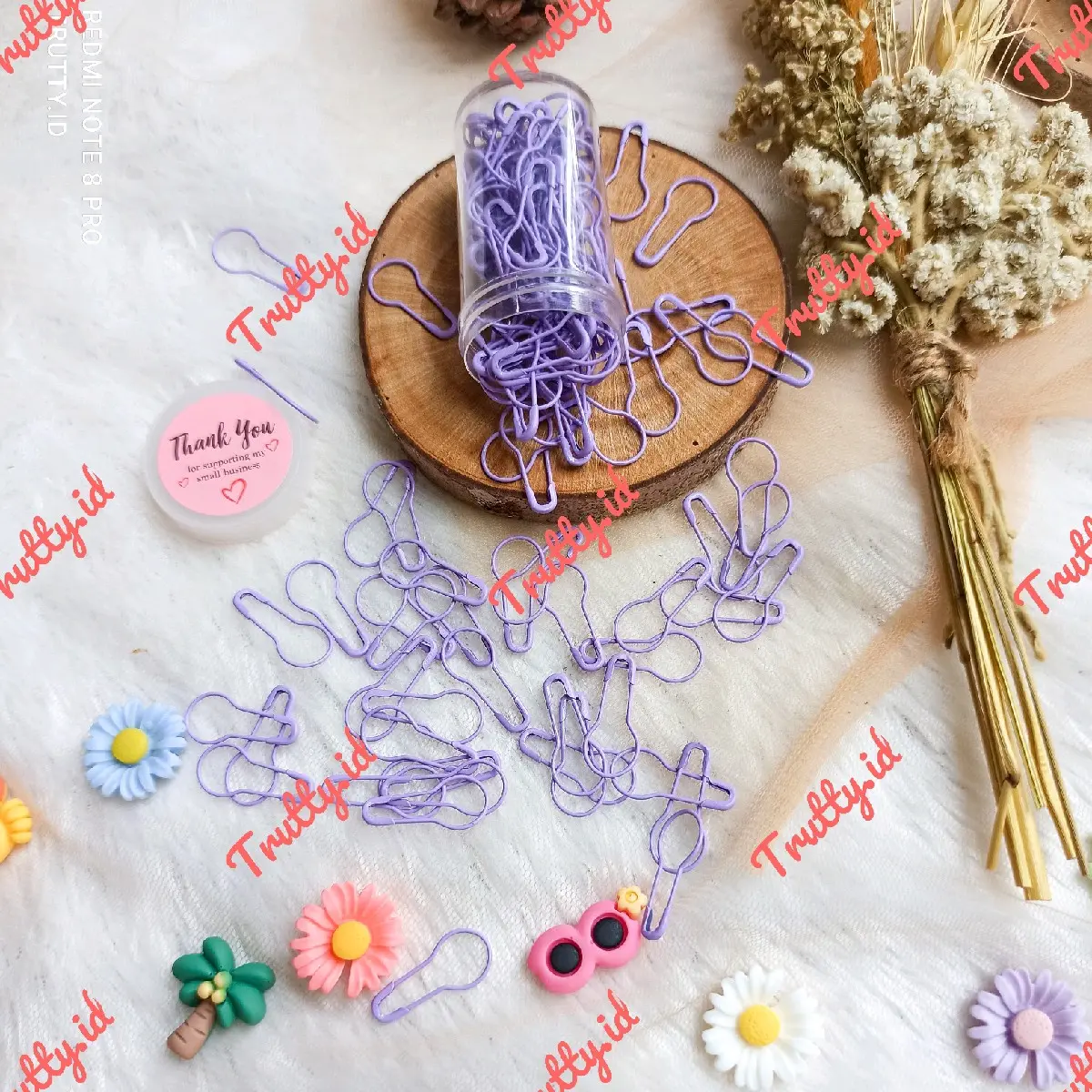 peniti bohlam LILAC / UNGU MUDA / peniti terong / peniti labu / peniti anti nyangkut / safety pins Jilbab