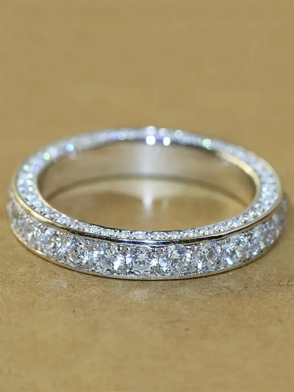 Classic Rhinestone Decorated Promise Ring for Gift, Trendy All-match & Exquisite Jewelry for Engagement Anniversary Party Jewelry Gifts for Women & Girls Love Ring, Wedding Promise Rings 0