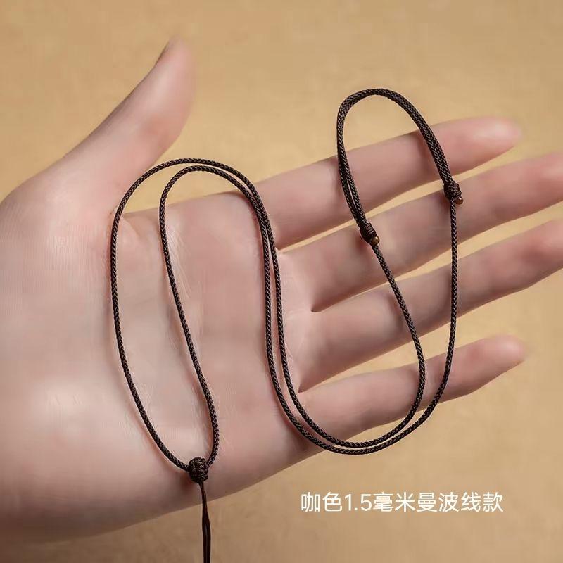 Product Introduction of Dây Đeo Buộc Mặt Dây Chuyền Ngọc Bích, Dây Vòng Cổ Màu Đen, Chất Liệu Chu Sa, Dệt Tay Cao Cấp, Dây Đeo Cổ Nam Và Nữ 13
