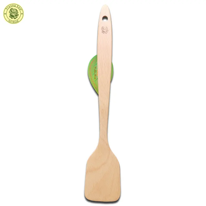 Xẻng Chiên Xào Thức Ăn Siêu Mỏng Cán Dài - Vá Sạn Gỗ 09 ( 40 x 7.5 cm ) - Đồ Gỗ Nhà Bếp Thương Hiệu Trường Sơn 5