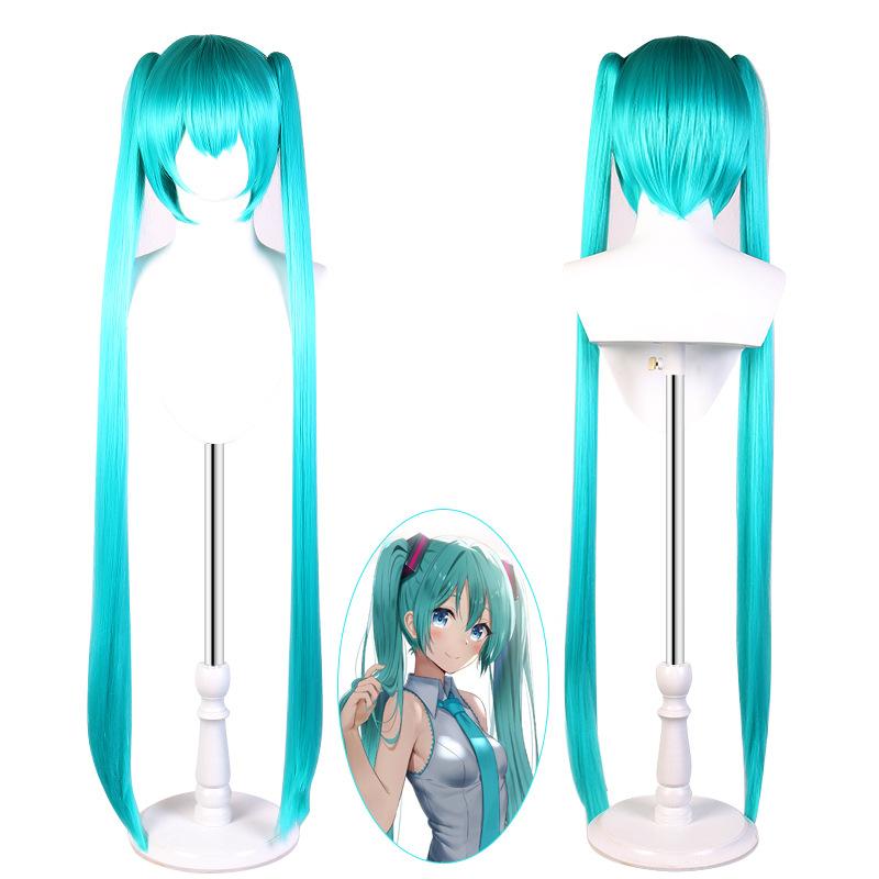 Tóc Giả Hóa Trang, Phong Cách Vocaloid, Màu Xanh Hồ, Thiết Kế Hatsune MIKU, Anime Huafei, Tóc Giả 0